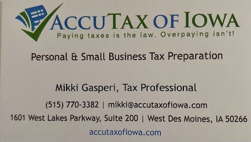Tax preparation service West Des Moines – AccuTax of Iowa LLC