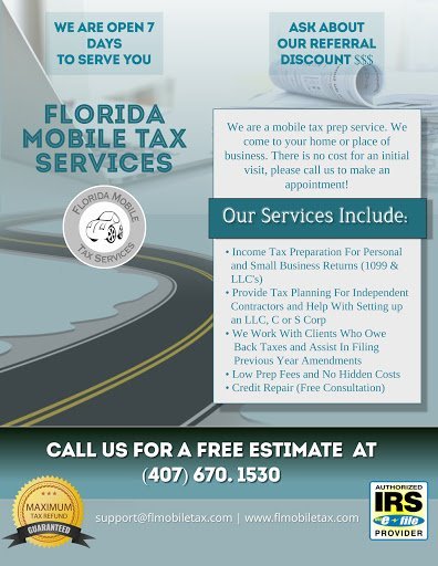 Tax preparation service Winter Garden – Florida Mobile Tax Services