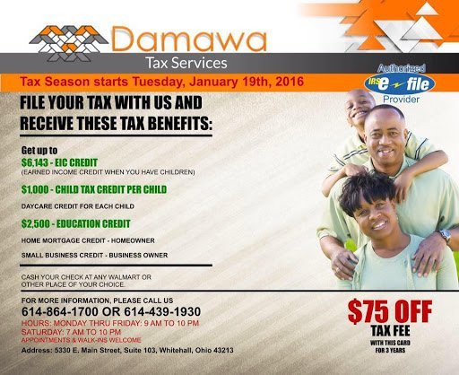 Accountant Whitehall – Damawa Tax & Accouting Services LLC – Tax Services Columbus & Accounting Services Columbus
