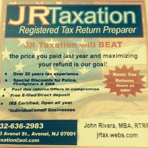 Tax preparation service Avenel – JR Taxation
