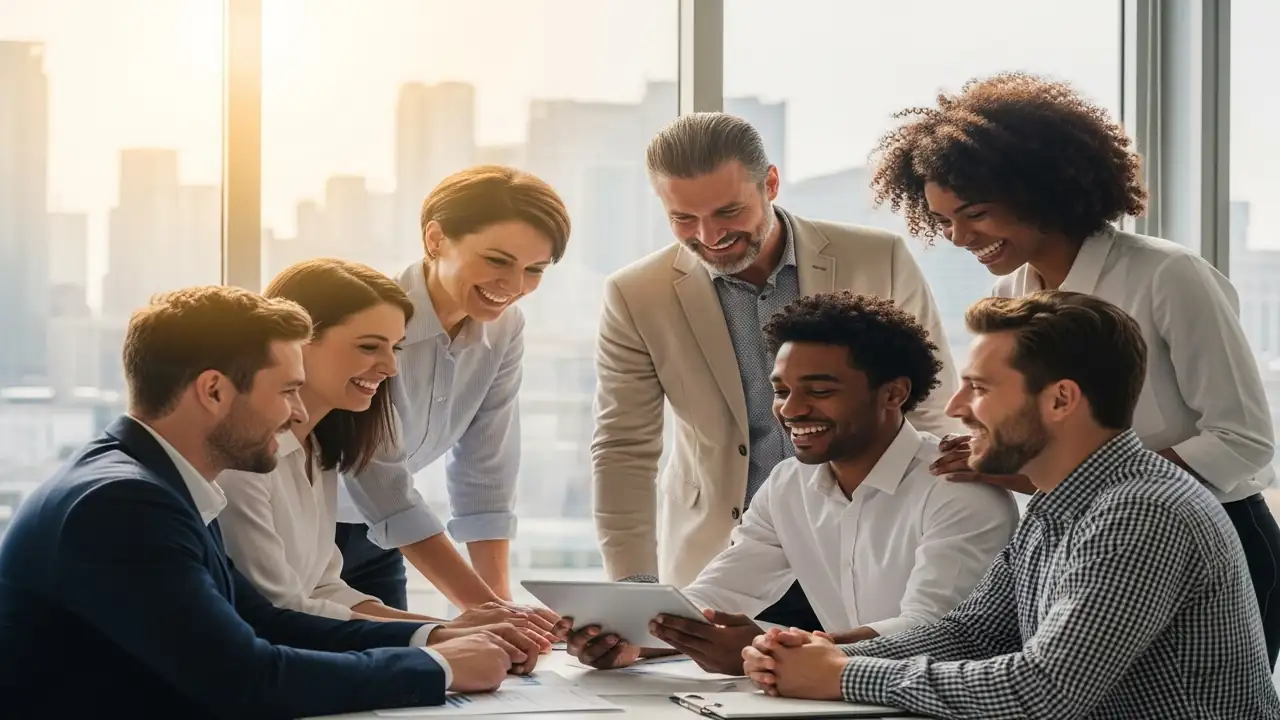 Accountant near me helping client review financial statements