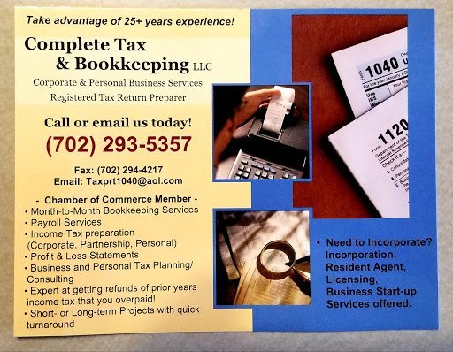 Bookkeeping Service Boulder City – Complete Tax & Bookkeeping LLC