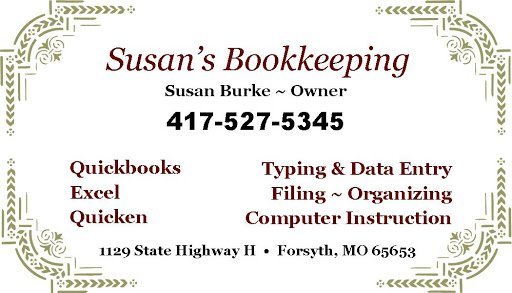 Bookkeeping Service Forsyth – Susan’s Bookkeeping
