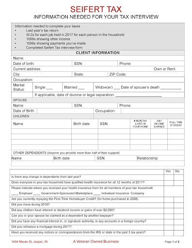 Bookkeeping Service Jasper – Seifert Tax