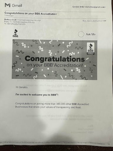 Bookkeeping Service Newark – Alpha Accounting & Income Tax Service  Corp – BBB